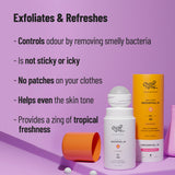 Feel Fresh! (Exfoliating Body Wash - 236 ml| Peach Underarm Roll On - 40 ml)