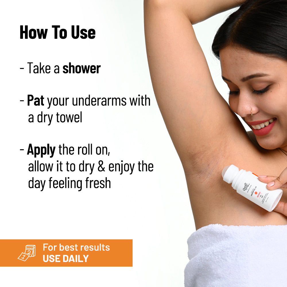 Feel Fresh! (Exfoliating Body Wash - 236 ml| Peach Underarm Roll On - 40 ml)