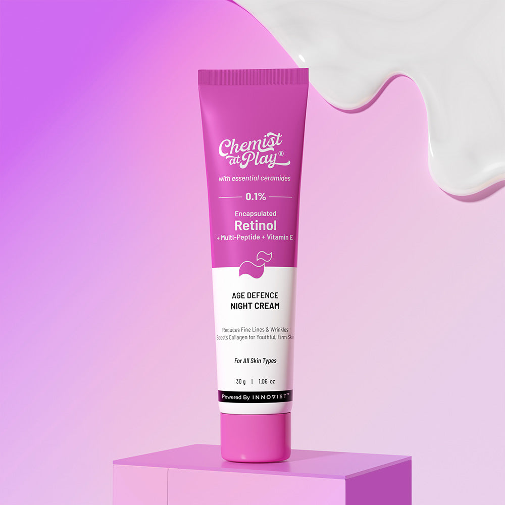 0.1% Retinol Night Cream for Fine Lines & Wrinkles - 30 gm