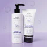 Rosemary & Coconut Milk Hydrating Shampoo (200 ml) & Conditioner (150 ml) Combo for Frizzy Hair