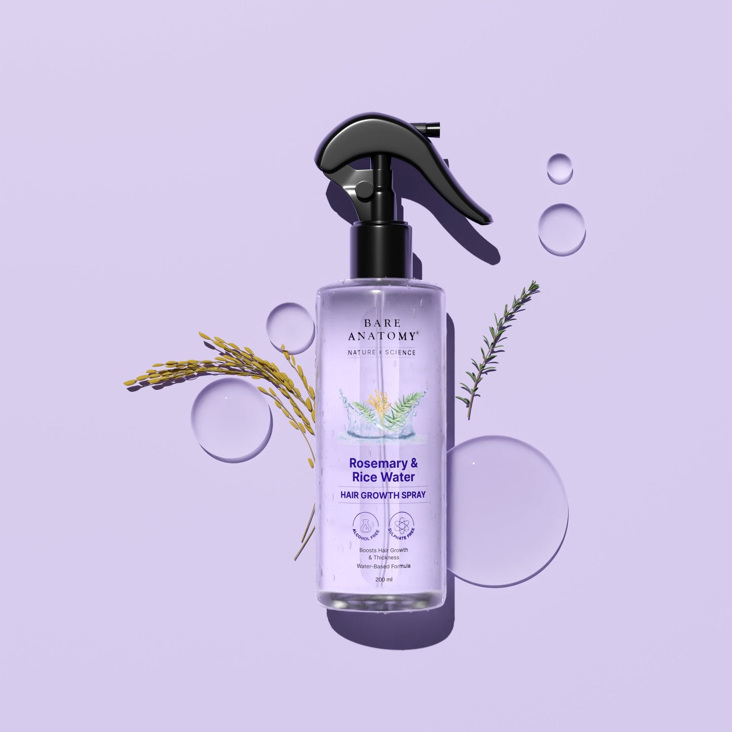 Ultimate Hair Growth Combo (Rosemary & Rice Water Spray - 200 ml | Rosemary Oil - 100 ml)