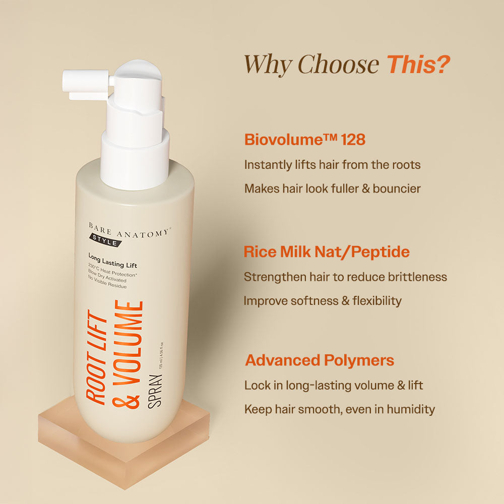Root Lift & Volume Spray for Oily & Flat Hair - 135 ml