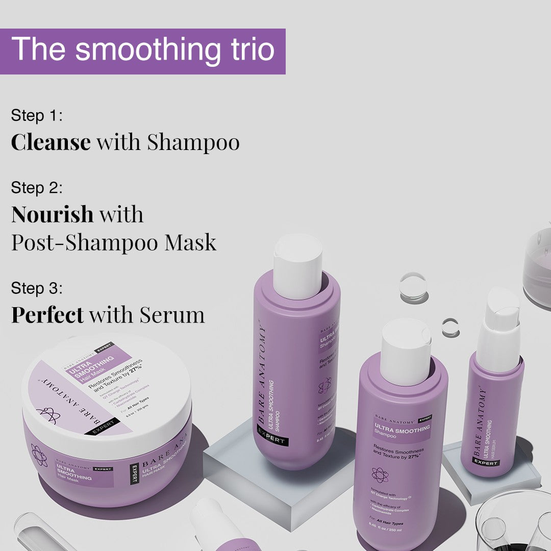 Ultra Smoothing Hair Mask with Shea Butter & Niacinamide for Frizzy Hair - 250 gm | Pack of 3