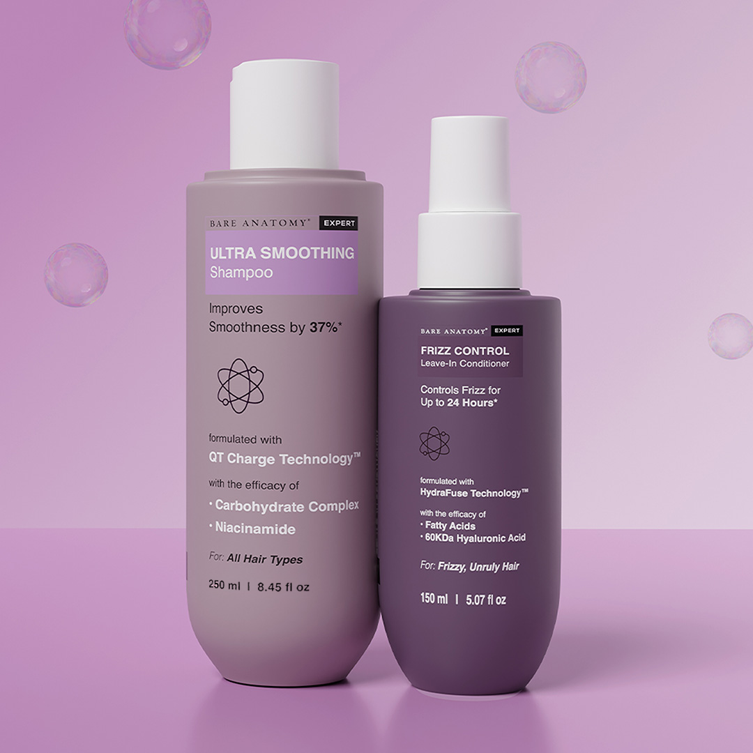 Ultra Smoothing Shampoo (250 ml) & Anti-Frizz Leave-In Conditioner (150 ml) Combo for Frizz Control