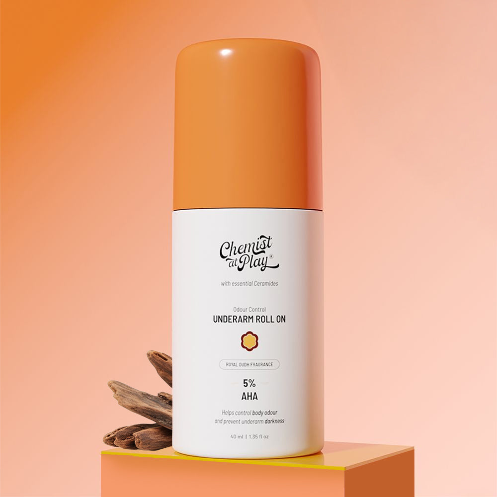 5% AHA Underarm Roll on for Odour Control & Pigmentation (Royal Oudh) - 40 ml