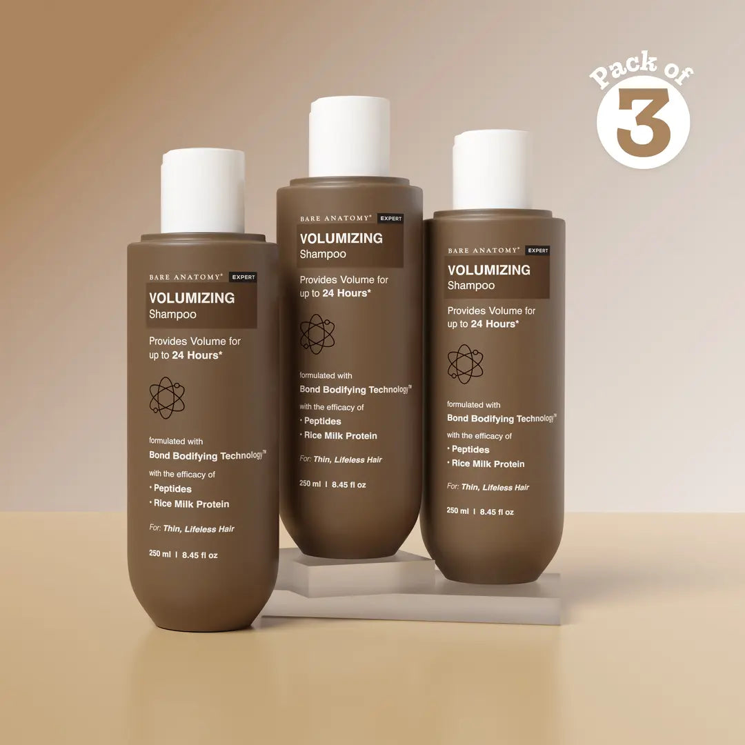 Volumizing Shampoo for Thin & Flat Hair - 250 ml | Pack of 3