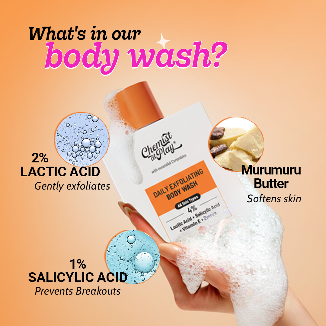 Daily Exfoliating Bestsellers (Gentle Exfoliating Face Scrub - 100 ml | Daily Exfoliating Body Wash - 236 ml | Gentle Exfoliating Face Wash - 100 ml)