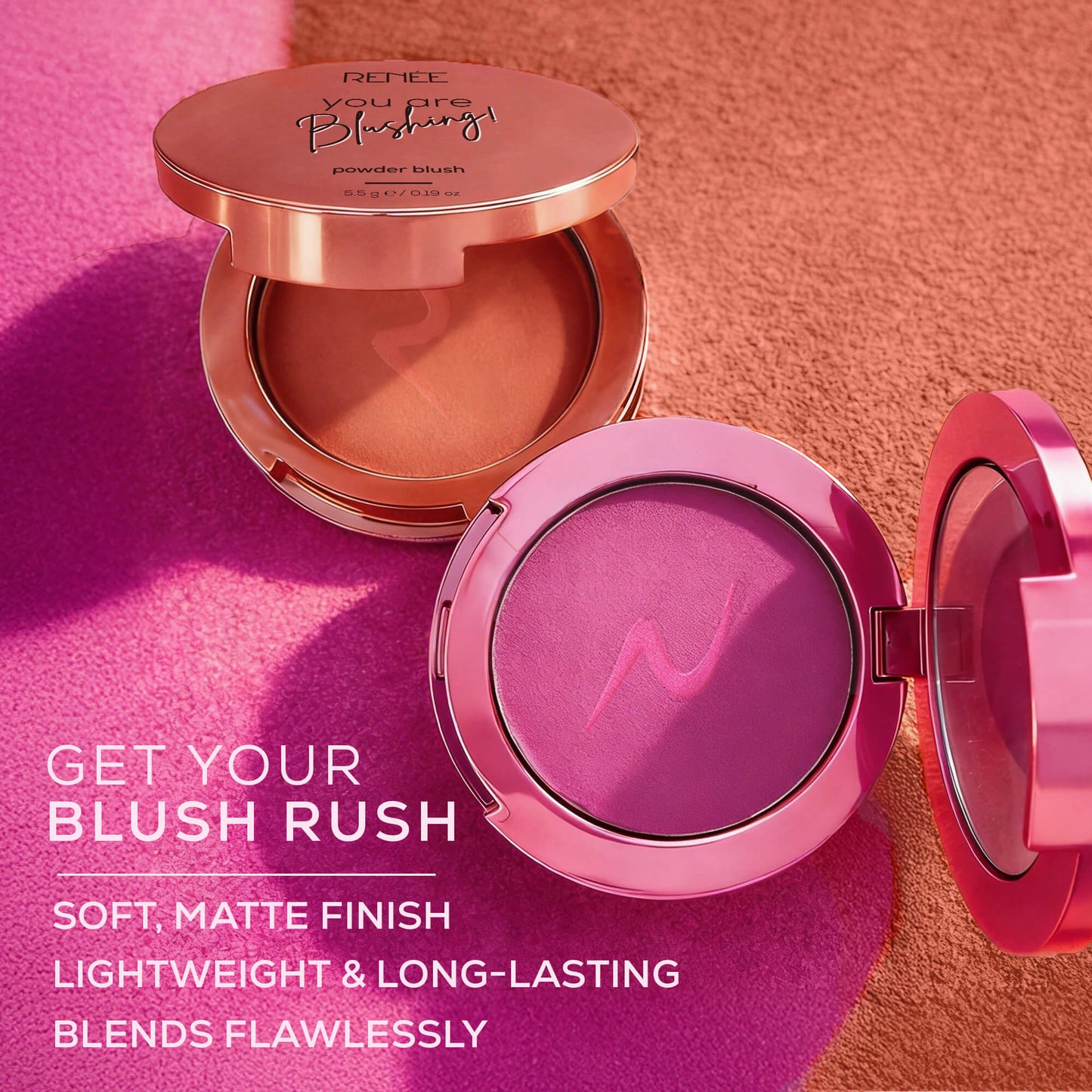 RENEE You Are Blushing Powder Blush With Matte Finish, 5.5 g