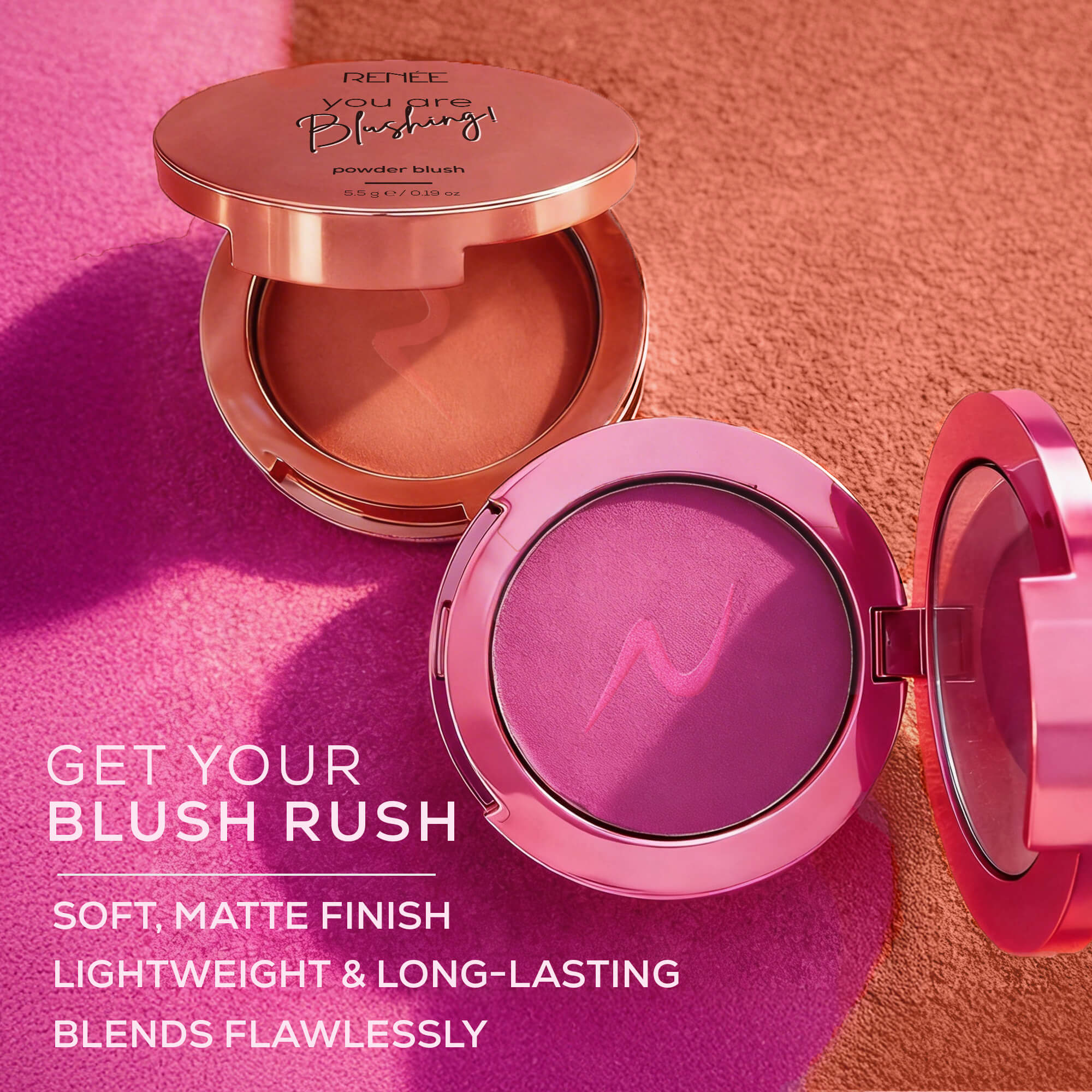 RENEE You Are Blushing Powder Blush With Matte Finish, 5.5 g