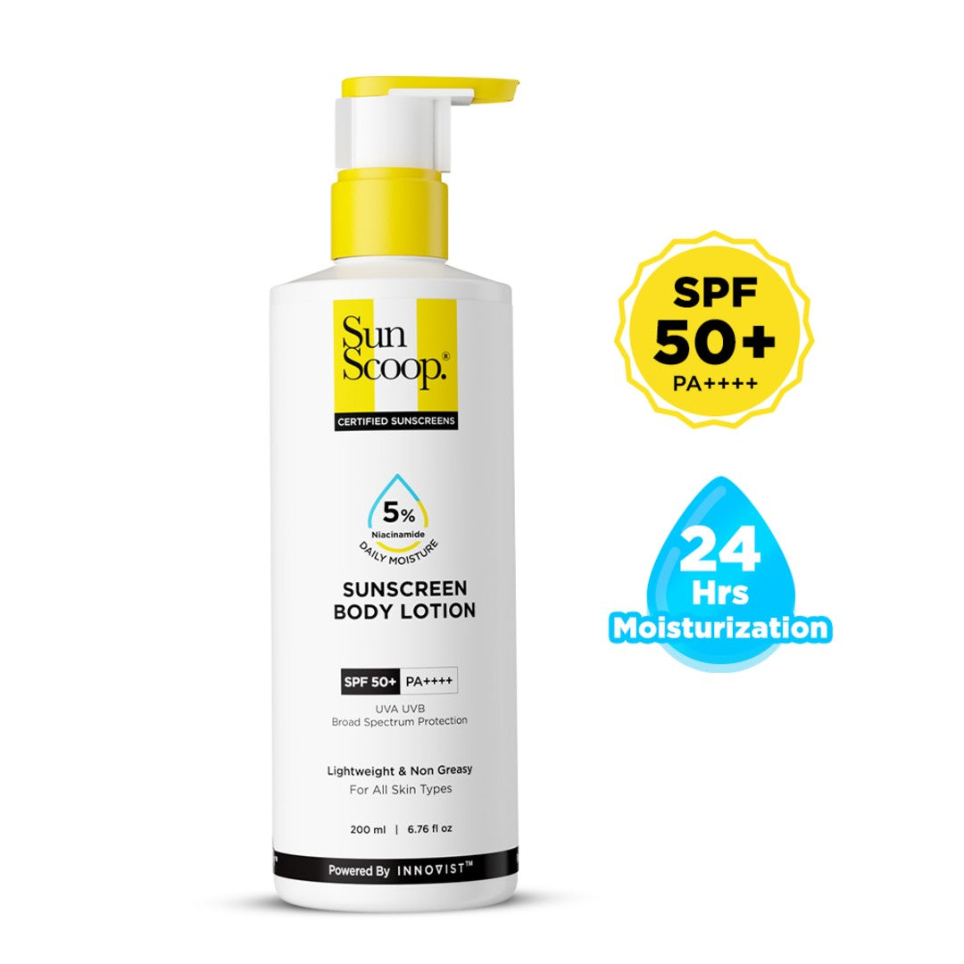 5% Niacinamide Sunscreen Body Lotion| SPF 50+ PA++++| In-Vivo Tested - 200ml | Pack of 2