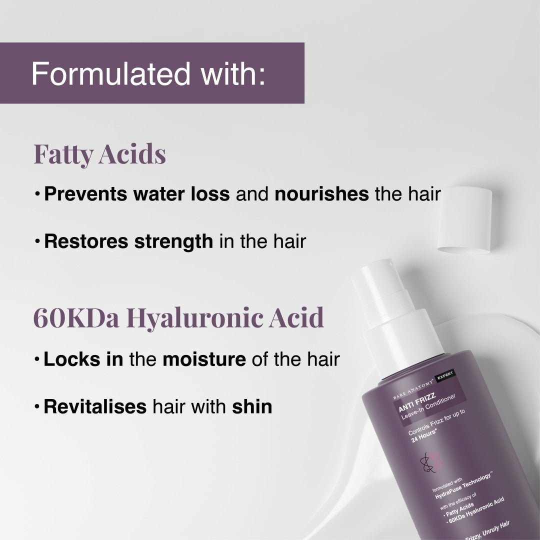 Anti-Frizz Leave-In Conditioner with Argan Oil & Hyaluronic Acid for frizzy hair - 150 ml