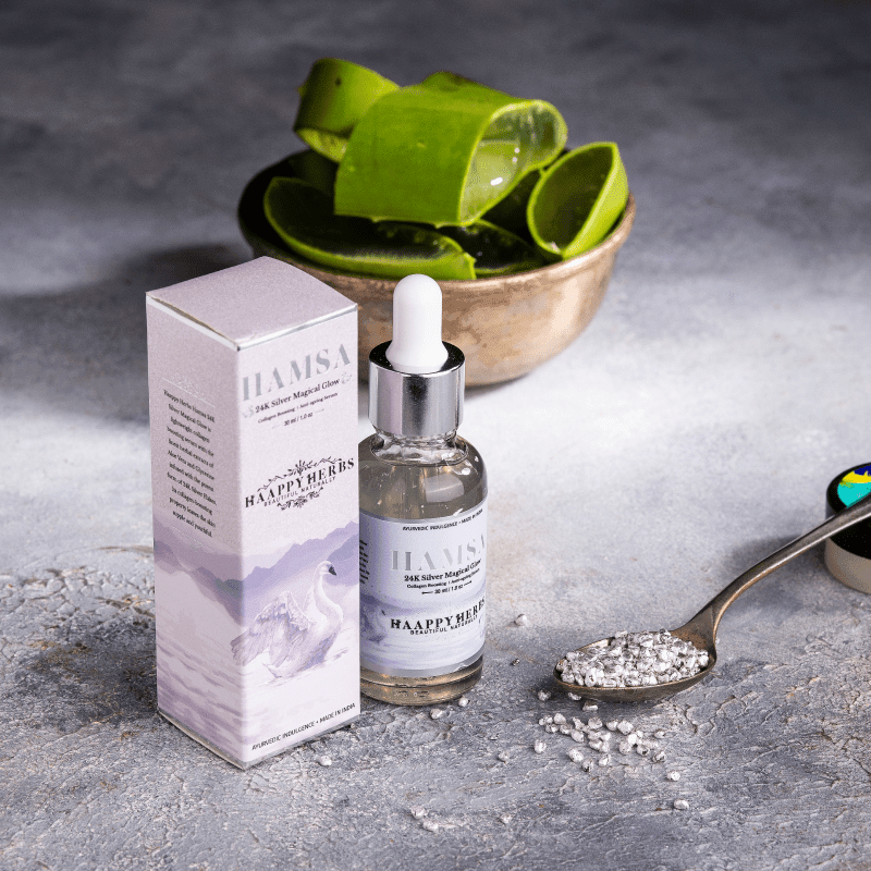 Hamsa 24K Silver Face Serum (Collagen boosting , anti ageing and Skin brightening)