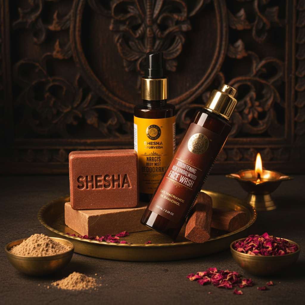 Cleanse, Refresh & Glow Trio | Mud Soap + Red Sandalwood Face Wash + Nargis Body Mist