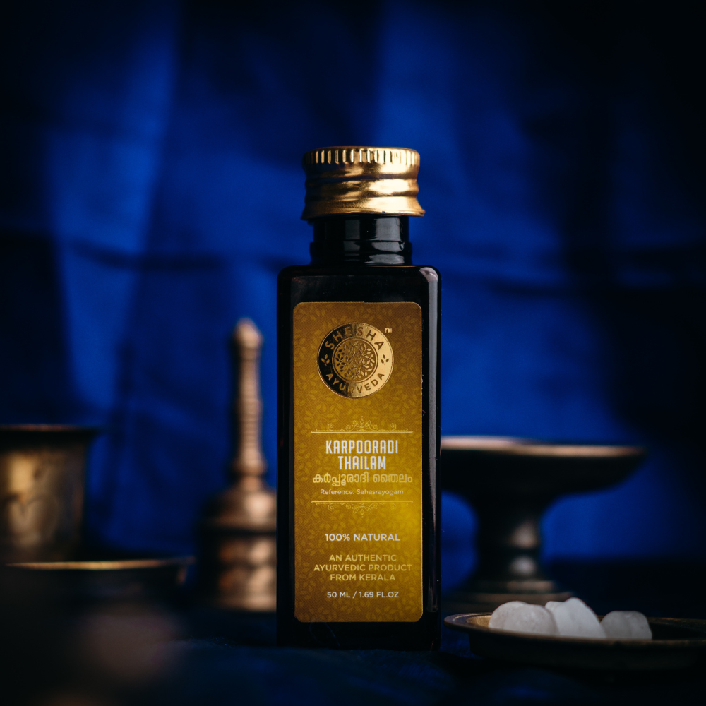 Karpooradi Thailam - Camphor Pain Relief Oil for Joint Pain, Muscle Cramps & Body Aches | Ayurvedic Massage Oil