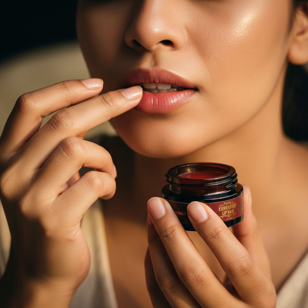 Kumkumadi Lip Balm - Lightens Dark Lips, Heals & Moisturizes | Ayurvedic Lip Treatment 5G