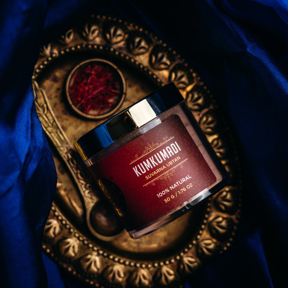 Kumkumadi Suvarna Ubtan - Saffron Face Pack for Glowing Skin, Pigmentation & Blemish Removal