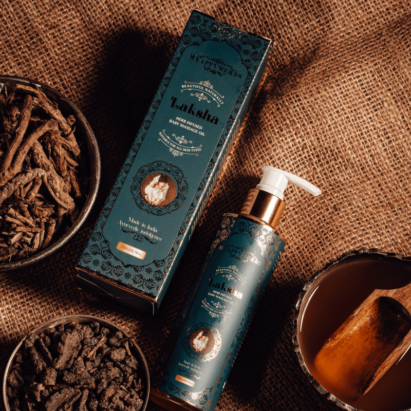 Laksha Herb Infused Baby Massage Oil - 200ml