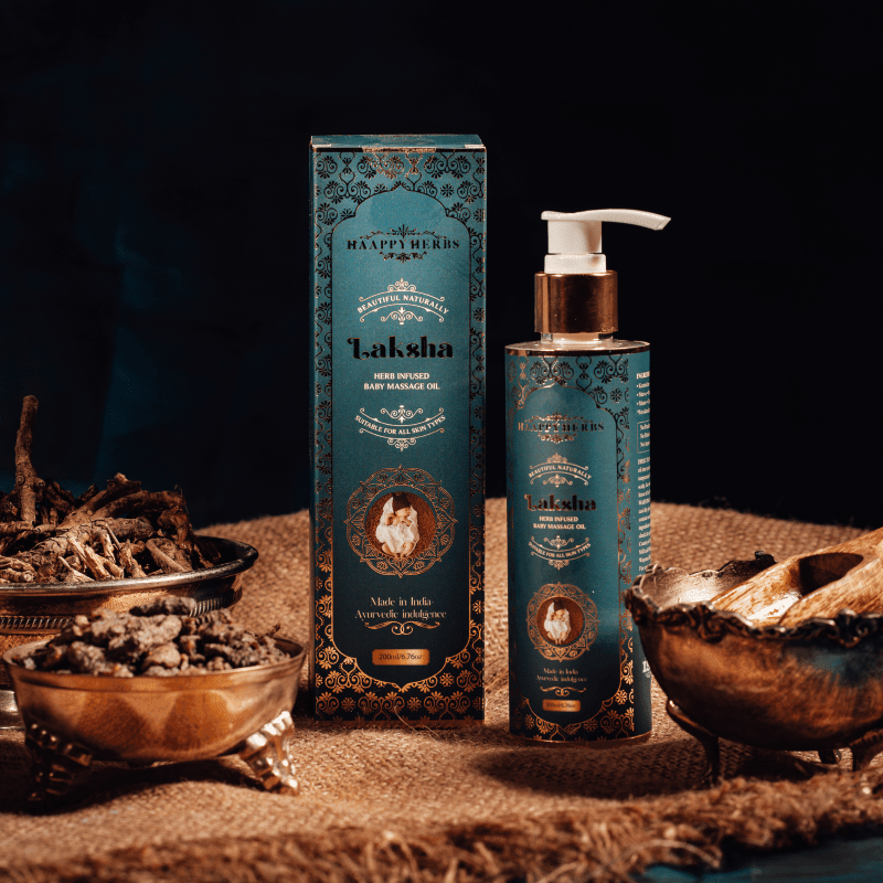 Laksha Herb Infused Baby Massage Oil - 200ml