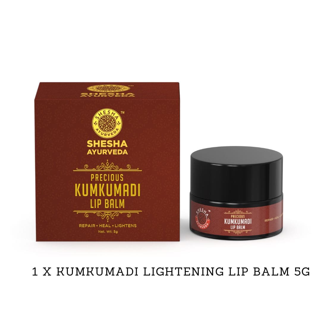 Super Saver Combo (3 items) - Kumkumadi Lightening Lip Balm 5G + Tan Removal Mud Soap 125G + Nilini Natural Black Hair Color 40G