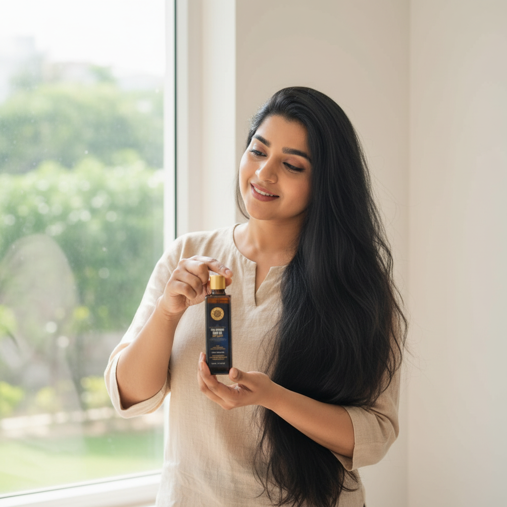 All-in-One Hair Care Duo - Nilini Natural Black Hair Color + Neeli Bringadi Hair Growth Oil