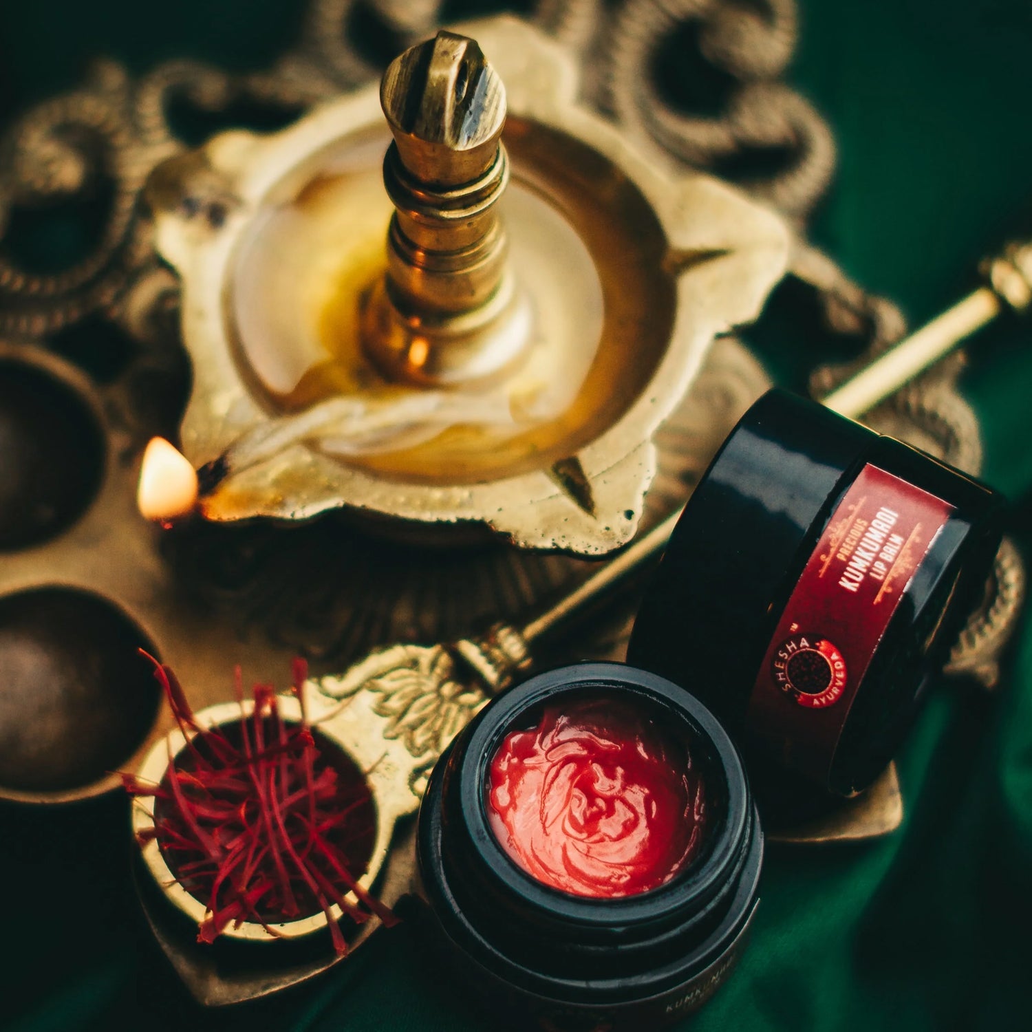 Kumkumadi Lip Balm - Lightens Dark Lips, Heals & Moisturizes | Ayurvedic Lip Treatment 5G