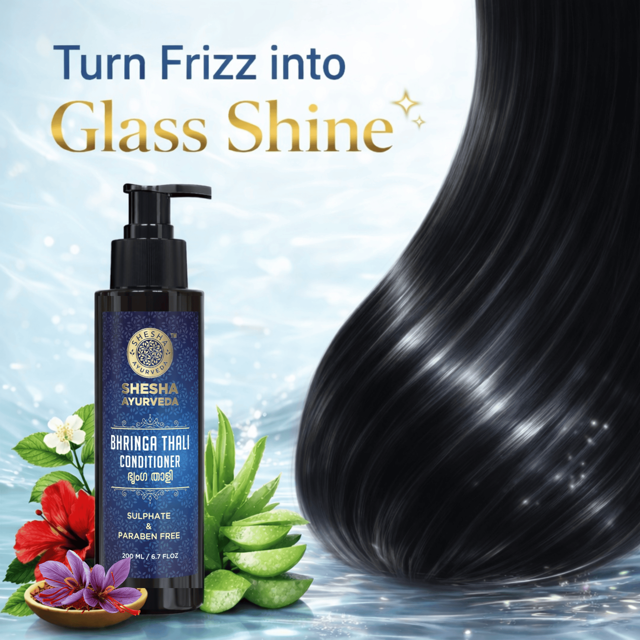 Bhringa Thali Hair Conditioner (Sulphate and Paraben Free) 200 ML