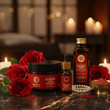 Night Goddess Kit | Red Sandalwood Night Cream 50G + Kumkumadi Thailam 5ML + Nalpamaradi Oil 50ML