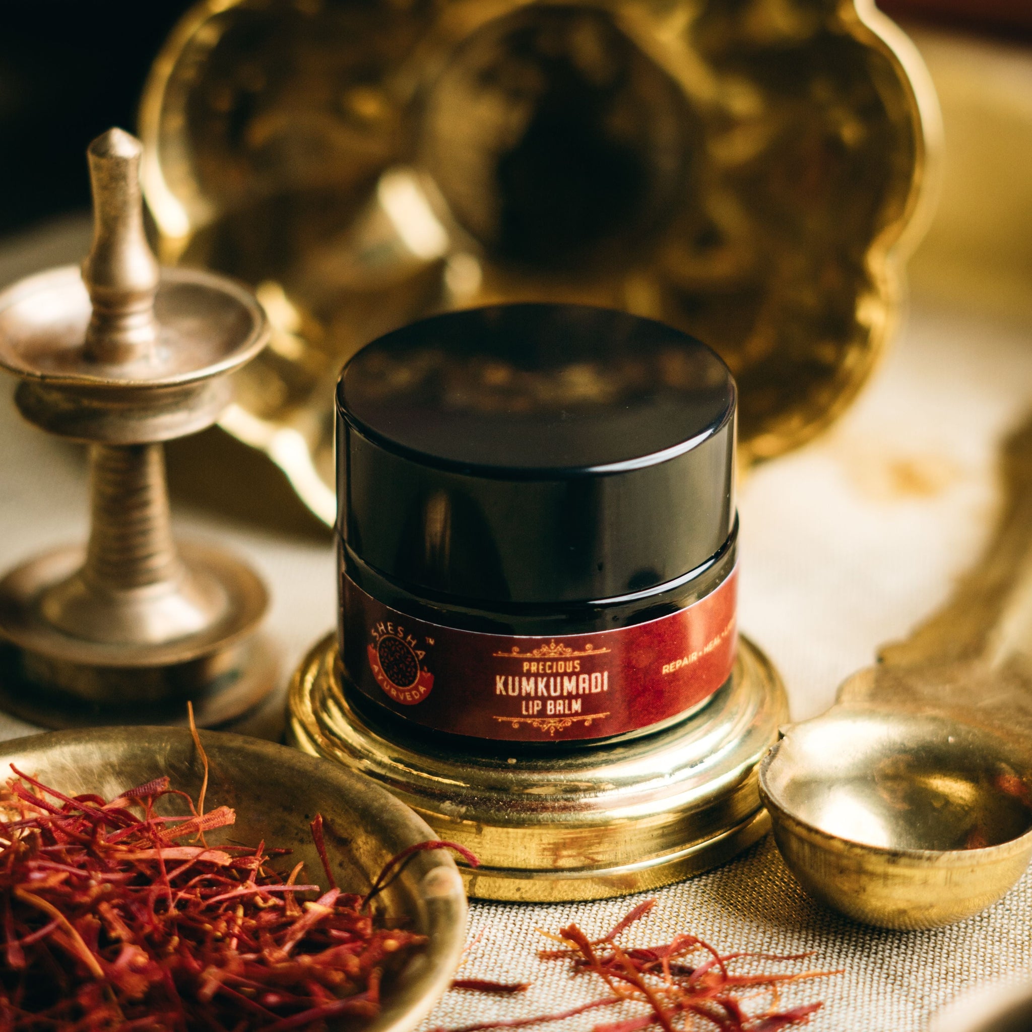 Kumkumadi Lip Balm - Lightens Dark Lips, Heals & Moisturizes | Ayurvedic Lip Treatment 5G