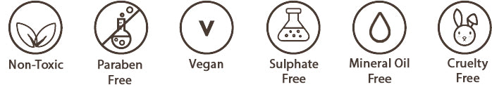 Chemical Free Non Toxic,Mineral Oil Free, Vegan, Cruelty Free